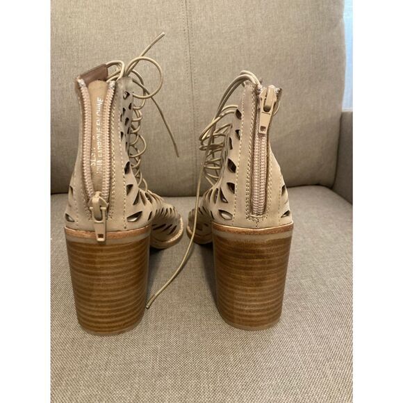 Jeffrey Campbell laser cut lace up heels - Picture 4 of 6